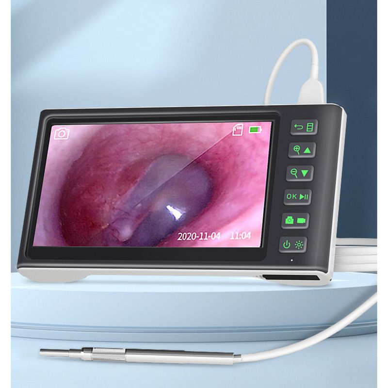 Set di strumenti con schermo, scovolino visivo, cucchiaio per la pulizia, detergente per le orecchie illuminato HD_voghion.com