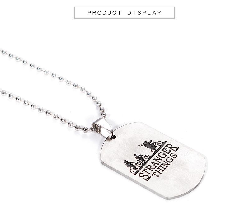 Collier avec étiquette de vélo Strange Things_voghion.com