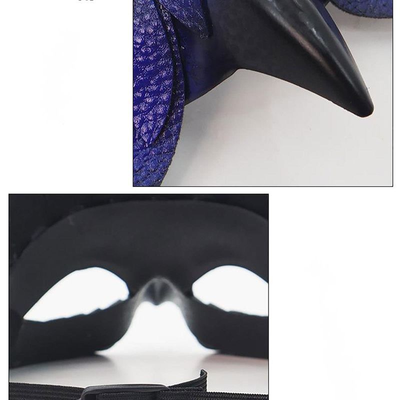 Halloween High-end Half-face Leather Feather Bird Beak Masquerade Party Mask Costume Prop Bar Fun Adult Version_voghion.com