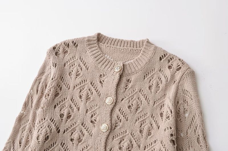 Giacca in maglia jacquard estiva da donna_voghion.com