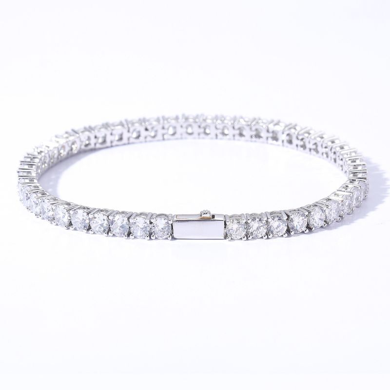 Collana da uomo con catena da tennis Hip Hop, larghezza 3 mm, 4 mm, 5 mm, fibbia a molla, micro intarsio, zirconi a fila singola, collana Hip Hop_voghion.com