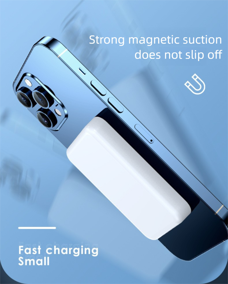 Magnetic Power Bank Universal For Phone 8-15 Pro Max Wireless Back Clip Battery Compact And Portable_voghion.com