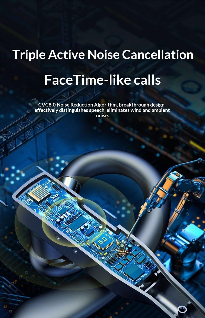 NeoGear Hot-Selling AI Translation Semi-In-Ear Business Bluetooth Earphones Over-Ear YYK525 Call Noise Cancelling_voghion.com