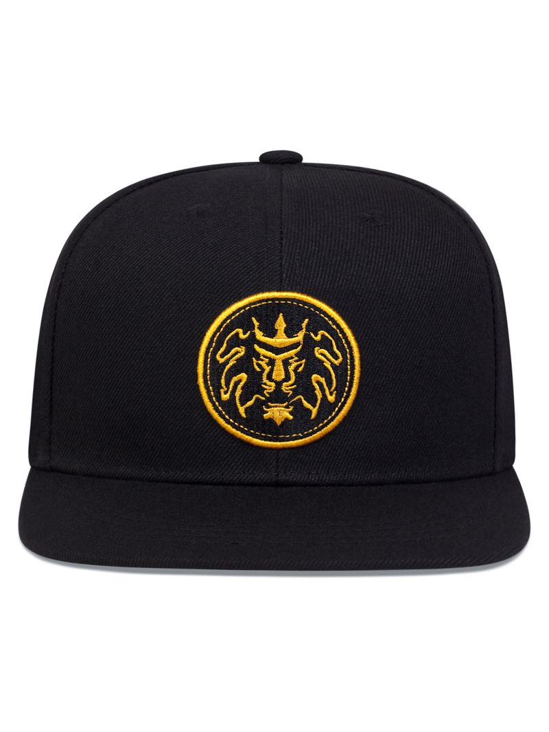 Bestickt mit einem goldenen Löwenmuster, modisch vielseitig. Die Kuppel ist verstellbar, süß, cool, hübsch,_voghion.com