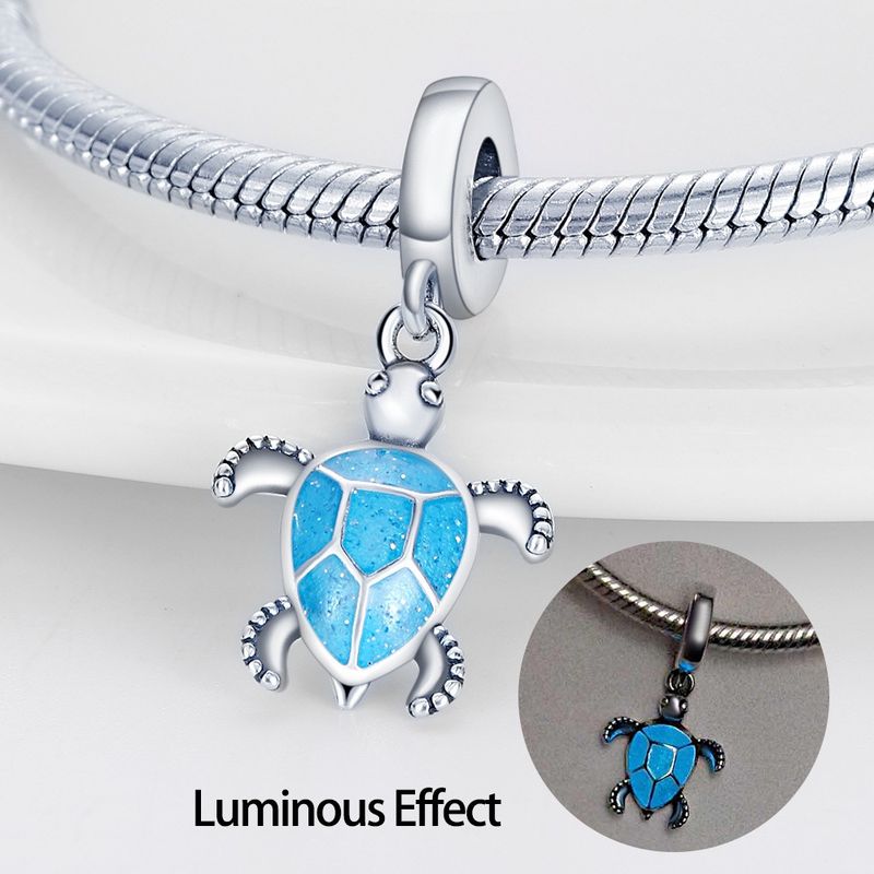 Women's Jewelry Luminous Ocean Style Shell Crab Dolphin Starfish Turtle Pendant Silver Plated DIY Jewelry Accessories Beads_voghion.com