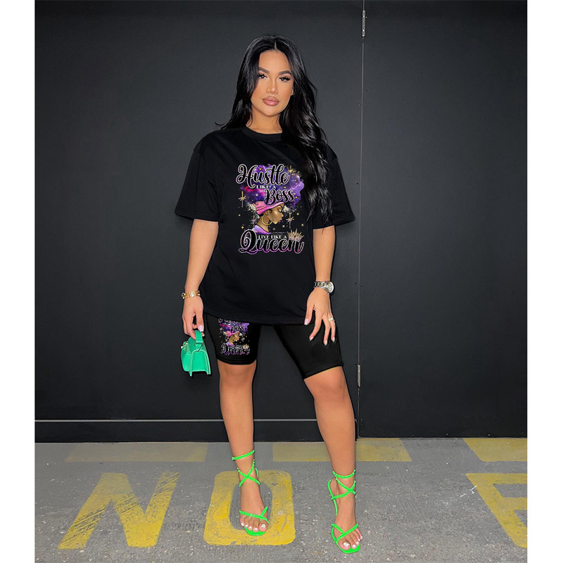 Sweat-shirt imprimé pour femmes, ensemble deux pièces décontracté à la mode_voghion.com