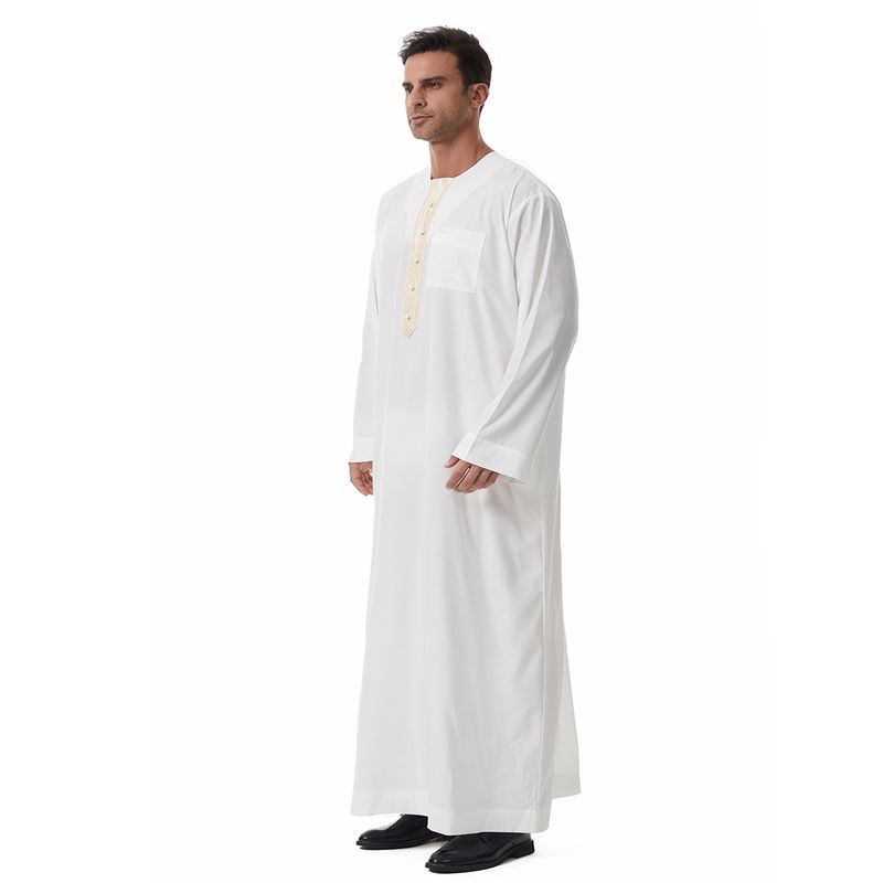 Herrenbekleidung Robe Langarm Spitze Langes Kleid Nationalität Kleidung_voghion.com