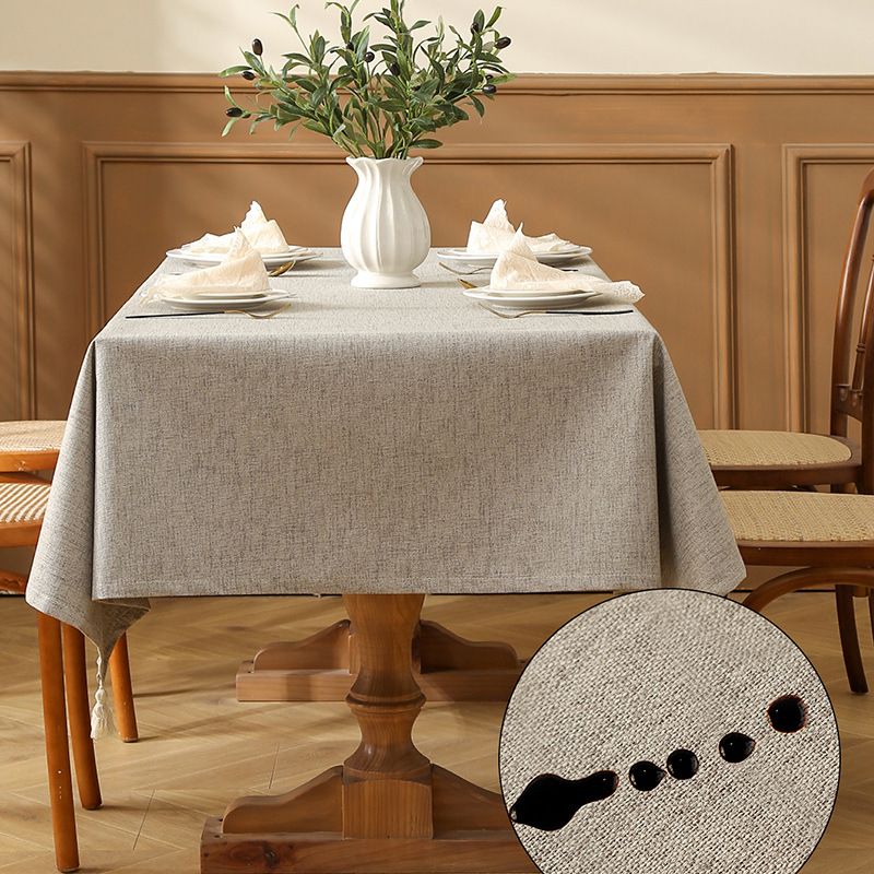 Leinentischdecke – wasserdichte, ölbeständige und hitzebeständige rechteckige Tischdecke für Ess- und Couchtische, modern minimalistisch_voghion.com