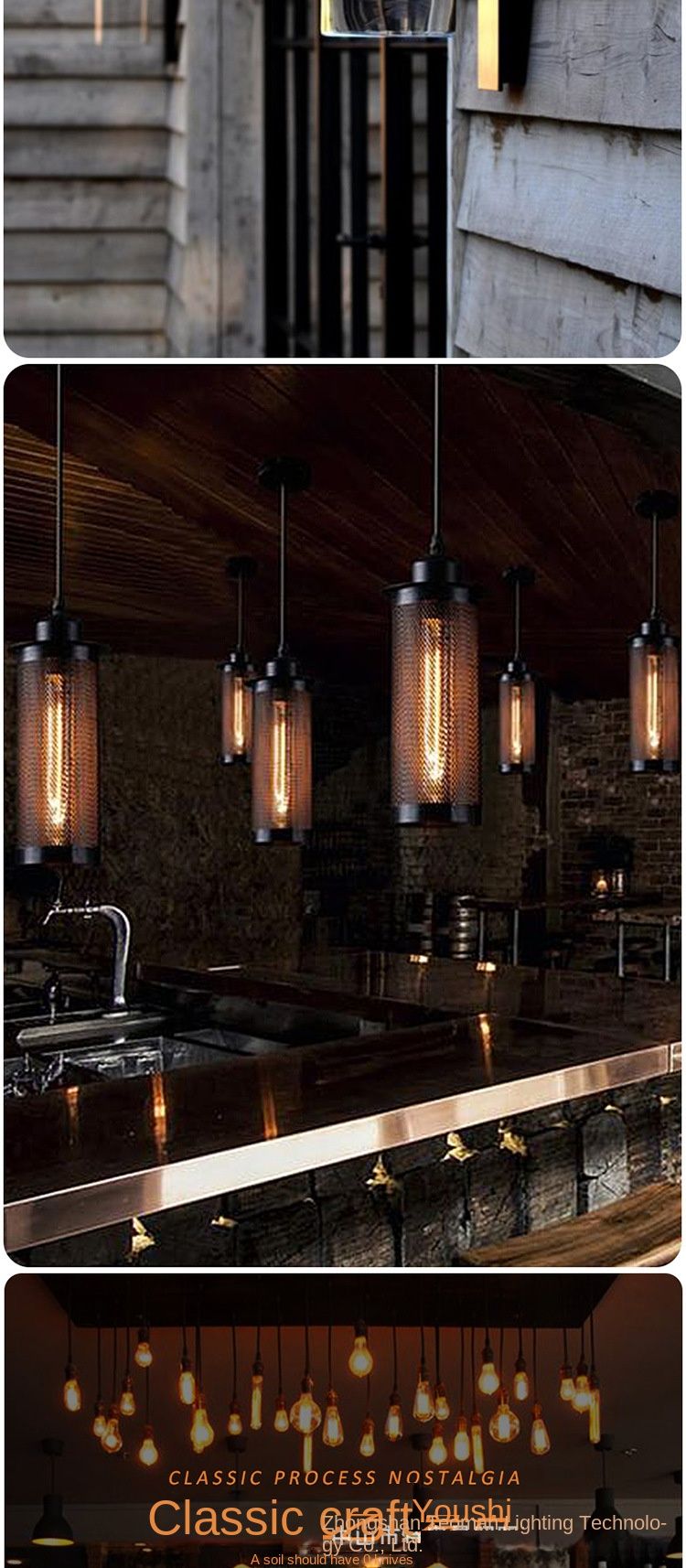 Edisonova volframova žarulja s mogućnošću prigušivanja, LED vintage E27 vijčana retro nostalgična stolna lampa od 40 W, topla žarulja_voghion.com