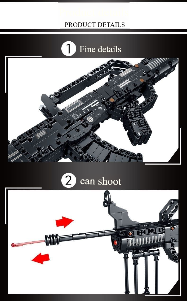 Compatibel met LEGO Gun, PUBG kan vuurwapens op het slagveld afvuren en stimuleren, 98K_voghion.com