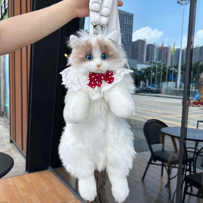 Simulation Katze Rucksack Kätzchen Plüsch Puppe Spielzeug Geburtstagsgeschenk Mädchen_voghion.com