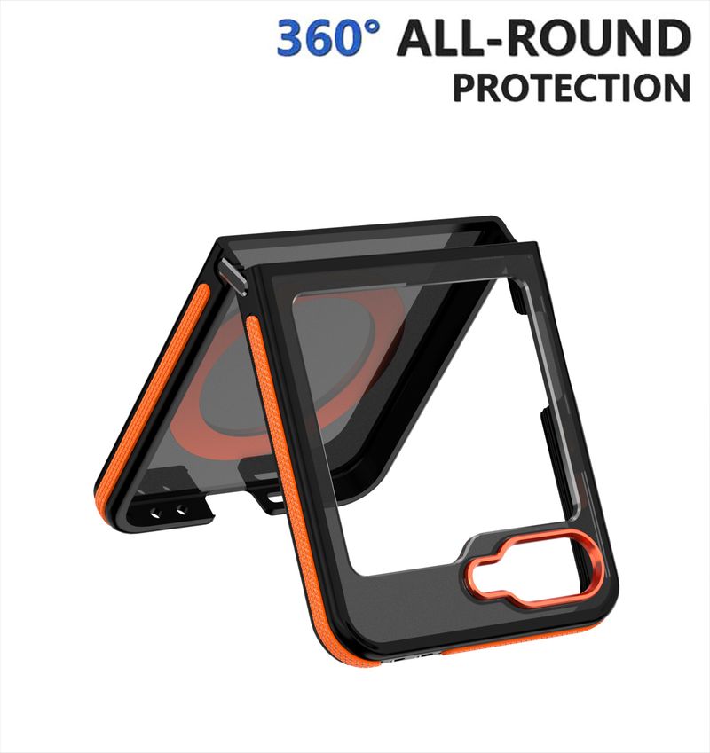 360° draaibare ringhouder telefoonhoesje voor Samsung Galaxy Z Flip 6 Flip6 5G schokbestendige harde schaalhoes_voghion.com