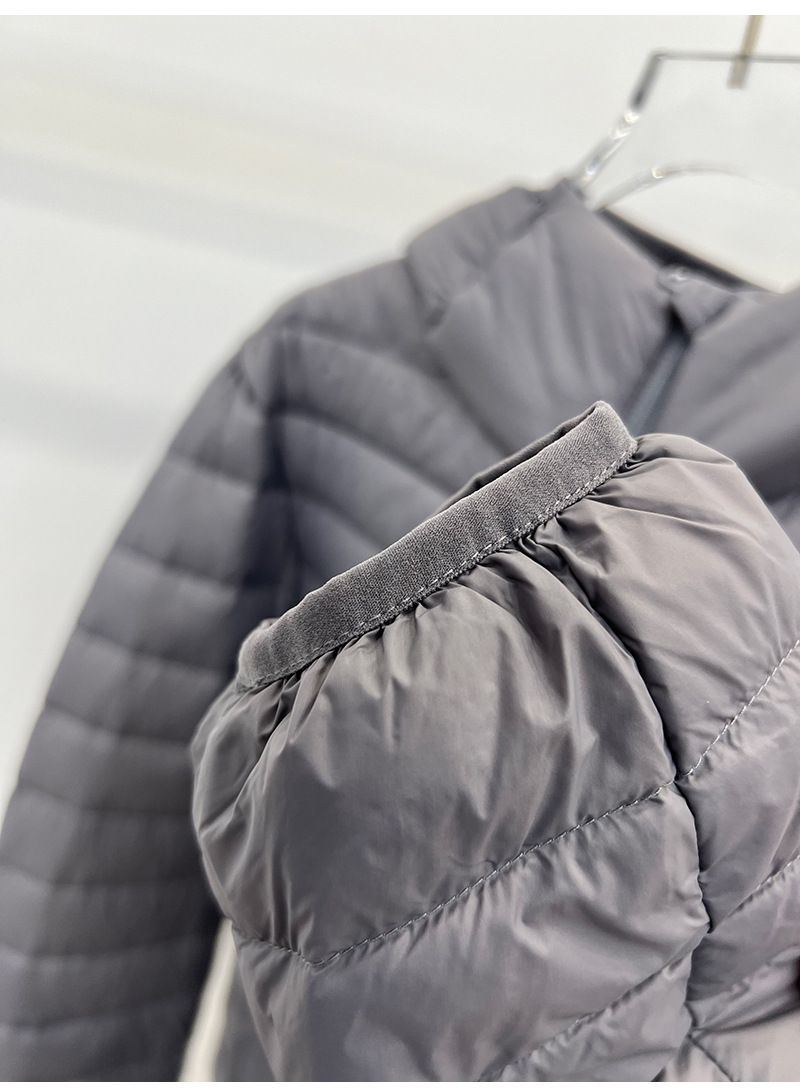 Men’s Lightweight Packable Down Jacket – Hooded, Water-Resistant, 600FP (Black/Navy/Gray)_voghion.com