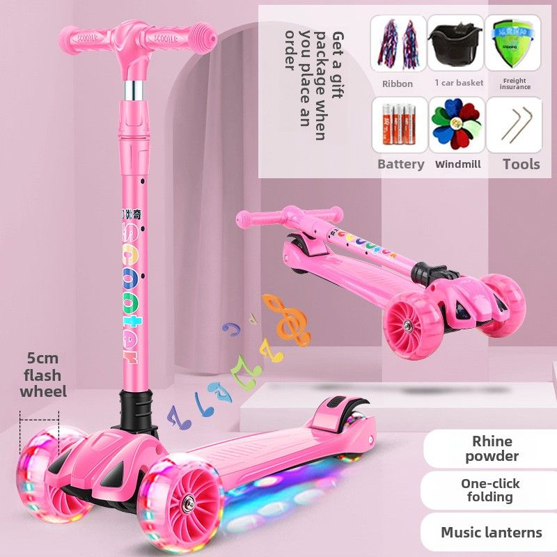 Baby Scooter Kanner Scooter 2-12 Joer Kanner Yoyo Scooter Flash Wheel Scooter Ufänger_voghion.com