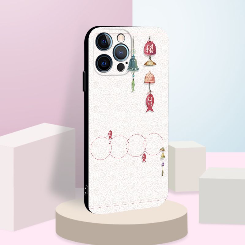 Unbeatable Quality Yizhong Noon Lotus Mobile Phone Shell For IPhone Iphone14plus Japanese Style Wind Chimes 12 Tide Frosted X All-Inclusive_voghion.com