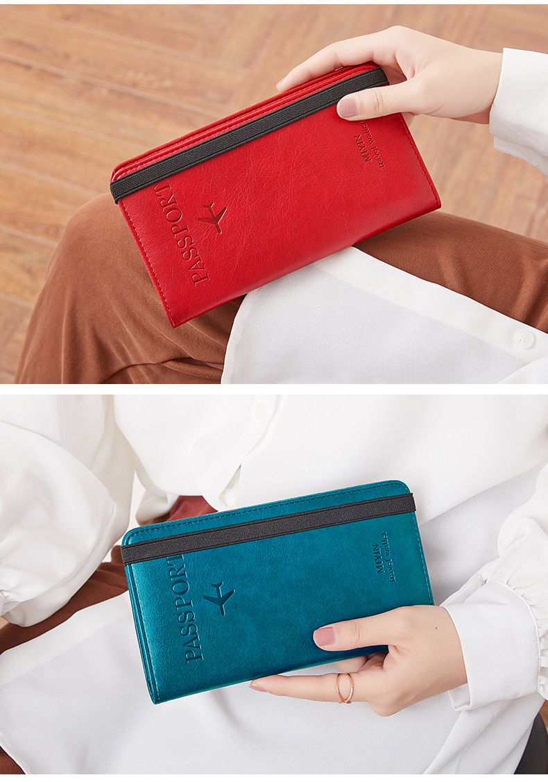 Women's RFID-Blocking Passport Wallet – Large Capacity Travel Organizer With Phone Pocket & Multi-Function Storage (8 Stylish Colors)_voghion.com