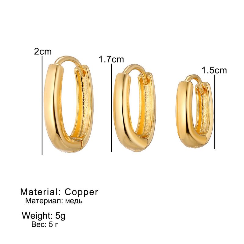 GEOMETRIC TRIO - Alloy Hoop Earrings Set (High-End Minimalist Jewelry, Retro Personality Design)_voghion.com
