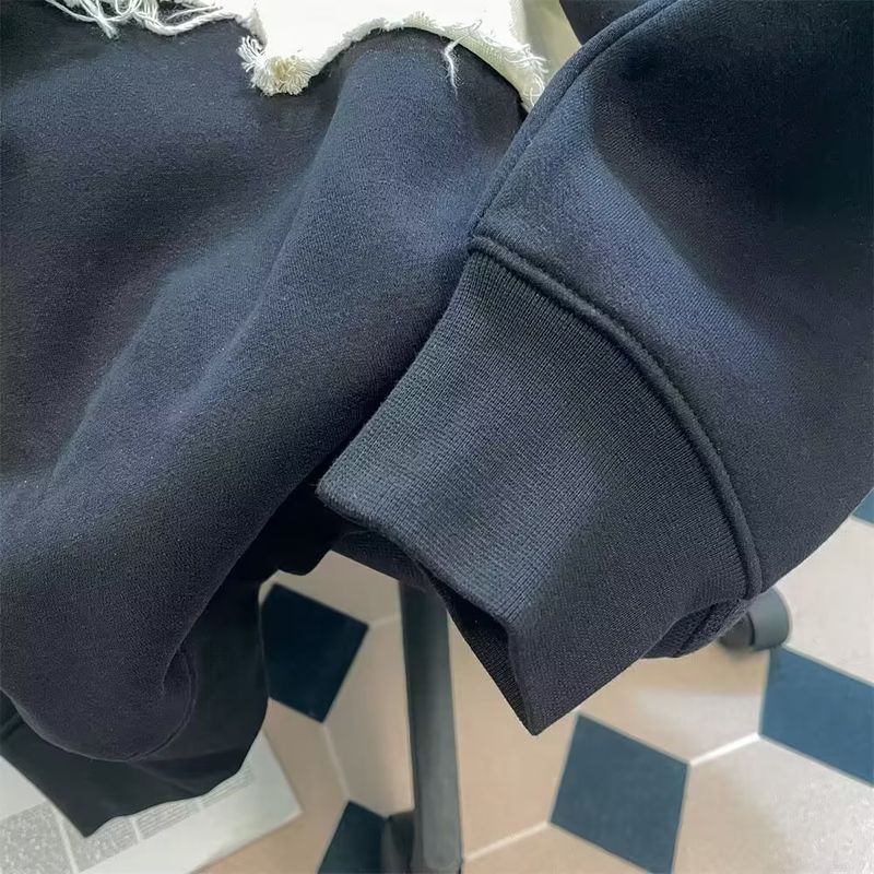 Felpa con cappuccio color-block alla moda per uomo - Pullover streetwear oversize con fodera in pile e design patchwork - Moda urbana casual autunnale_voghion.com