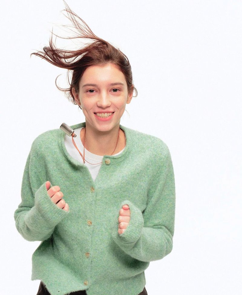 Vintage Round Neck Cardigan Sweater For Women - Lightweight Knit Open Front Coatigan In Soft Wool Blend, Spring Casual Outerwear_voghion.com