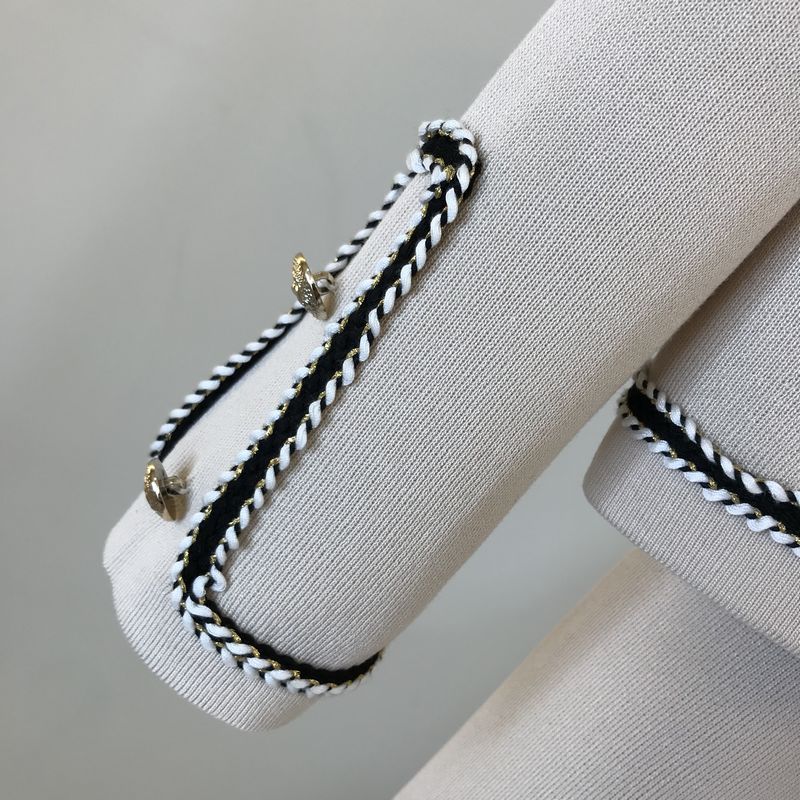 Kadın moda yuvarlak boyun örme hırka üst geniş bacak pantolon iki parçalı set_voghion.com
