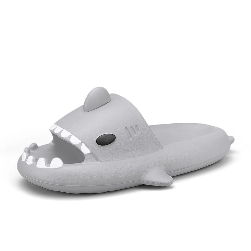 Mode Hausschuhe Für Frauen Männer Outdoor Strand Rutschen Badezimmer Nicht-slip Dicken Sandalen Hause Paar Flache Schuh Shark Flip_voghion.com