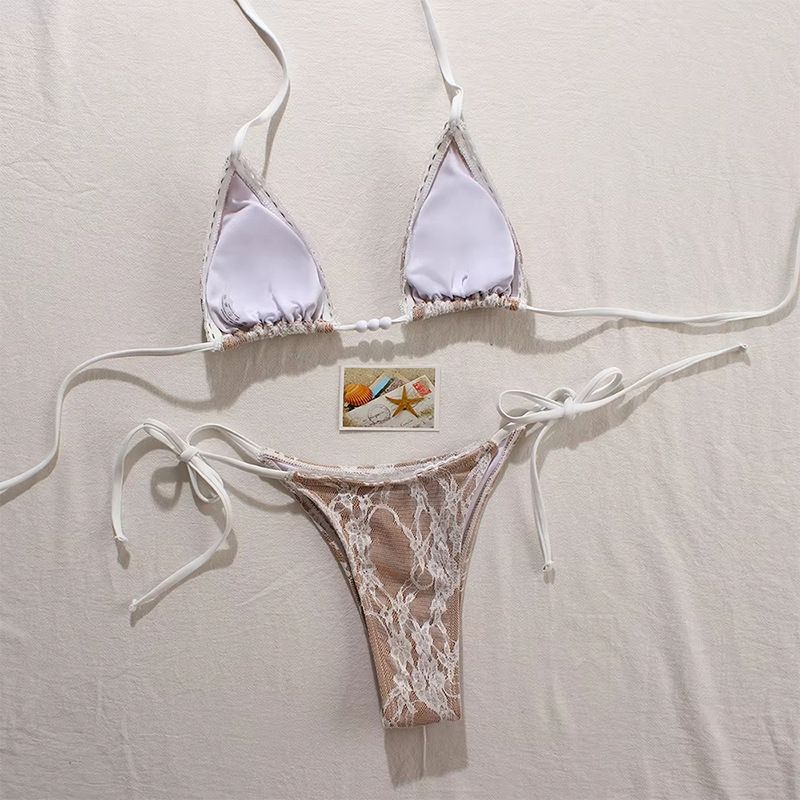 Women's Clothing Lace Bikini Sexy Split Swimsuit_voghion.com
