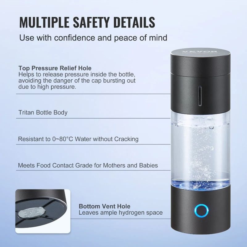 8.1 Hydrogen Hydrogen Water Water Ml Maker Capacity Ionize Technology Generator Portable SPE Bottle Water Rich Oz 230 Hydrogen_voghion.com