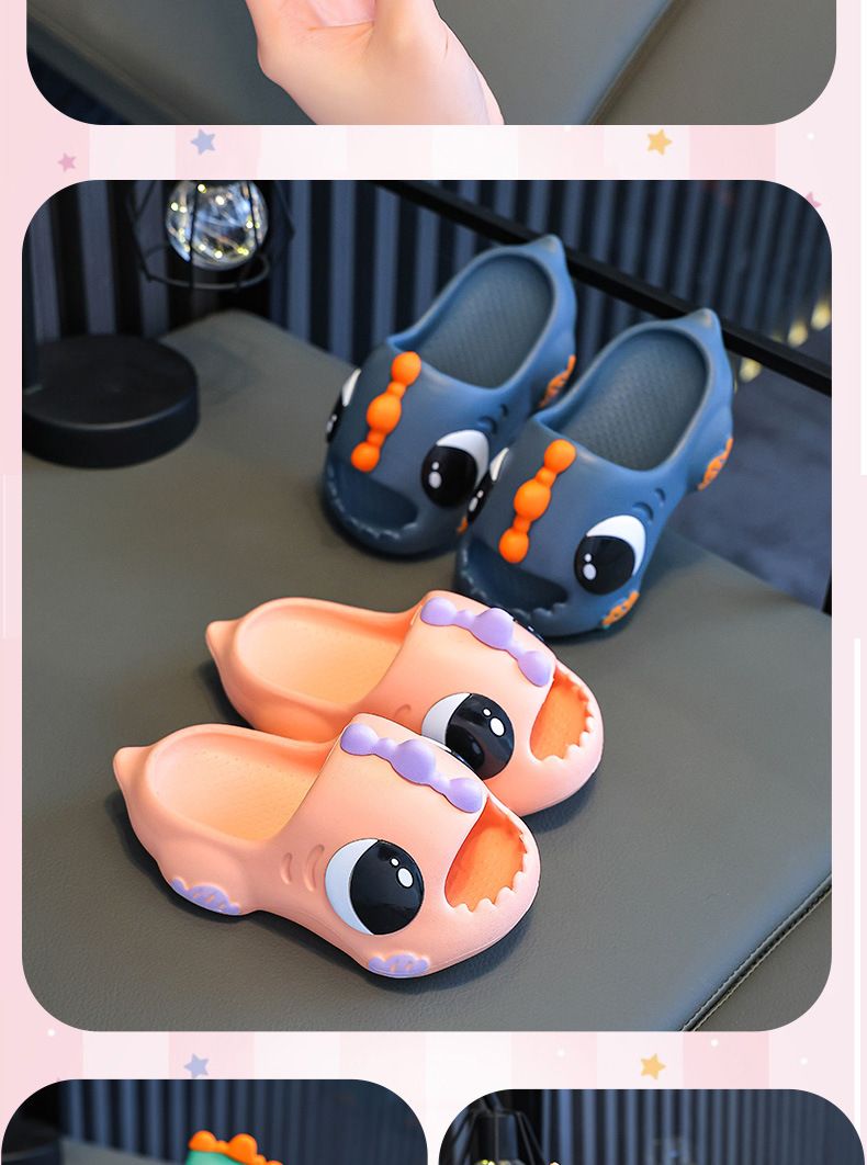 Kids Summer Sandals - Soft Sole Non-Slip Bath Slippers For Boys & Girls, Indoor/Outdoor Lightweight Beach Slides With Cute Dinosaur Design_voghion.com