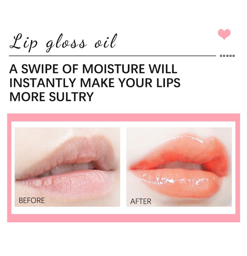 Getöntes Lippenöl, feuchtigkeitsspendend und feuchtigkeitsspendend, Lippenglasur, klarer Wassernebel, pralle Lippen, Lipgloss_voghion.com
