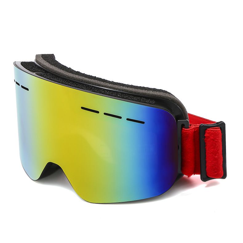 Outdoor Mountaineering Snow Windproof Double Layer Polarized Column Surface Ski Goggles Anti-fog Anti-sand Batch_voghion.com