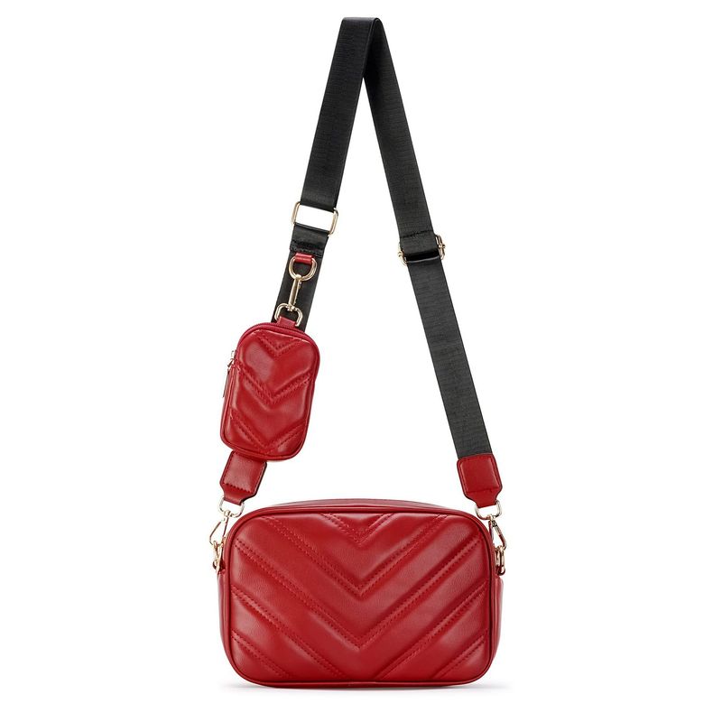 Borsa a tracolla singola in pelle alla moda per donna con portamonete e portacellulare staccabili_voghion.com