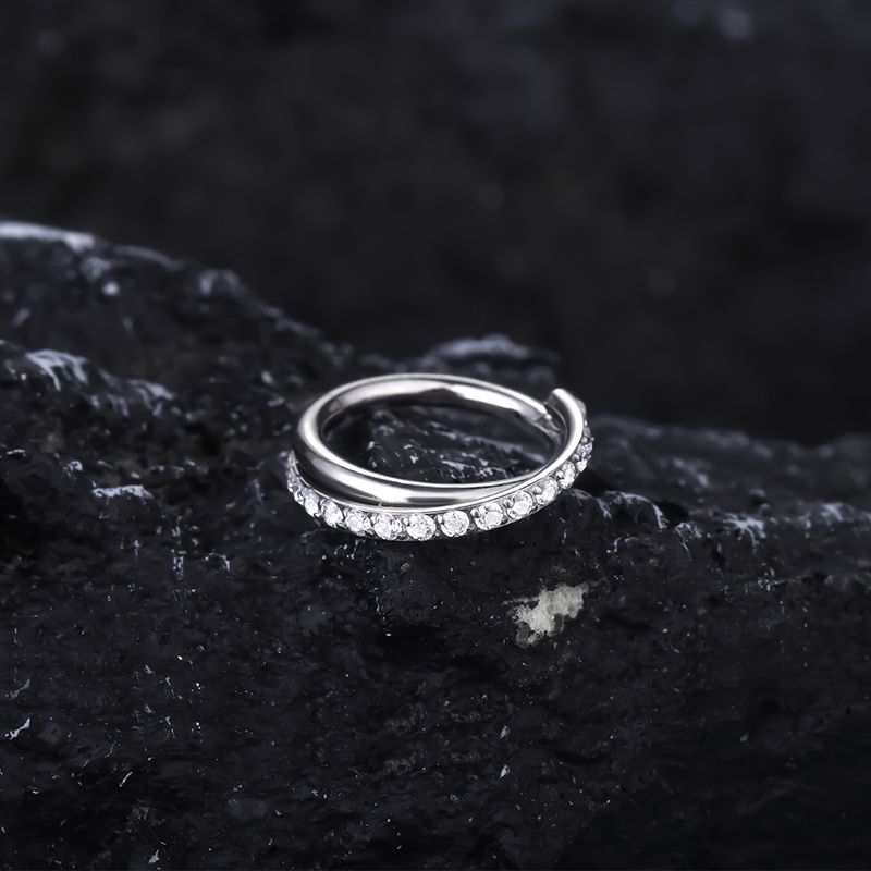 ASTM F136 Piercing de Nariz de Titânio 16g Espiral de Orelha Argola Nariz Unha Cartilagem Brinco Dobradiça Diafragma Daith Anel Clicker Jóias Corporais_voghion.com