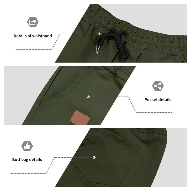 Pantalones cortos de playa para hombre, de verano, con cordón cruzado, talla grande_voghion.com