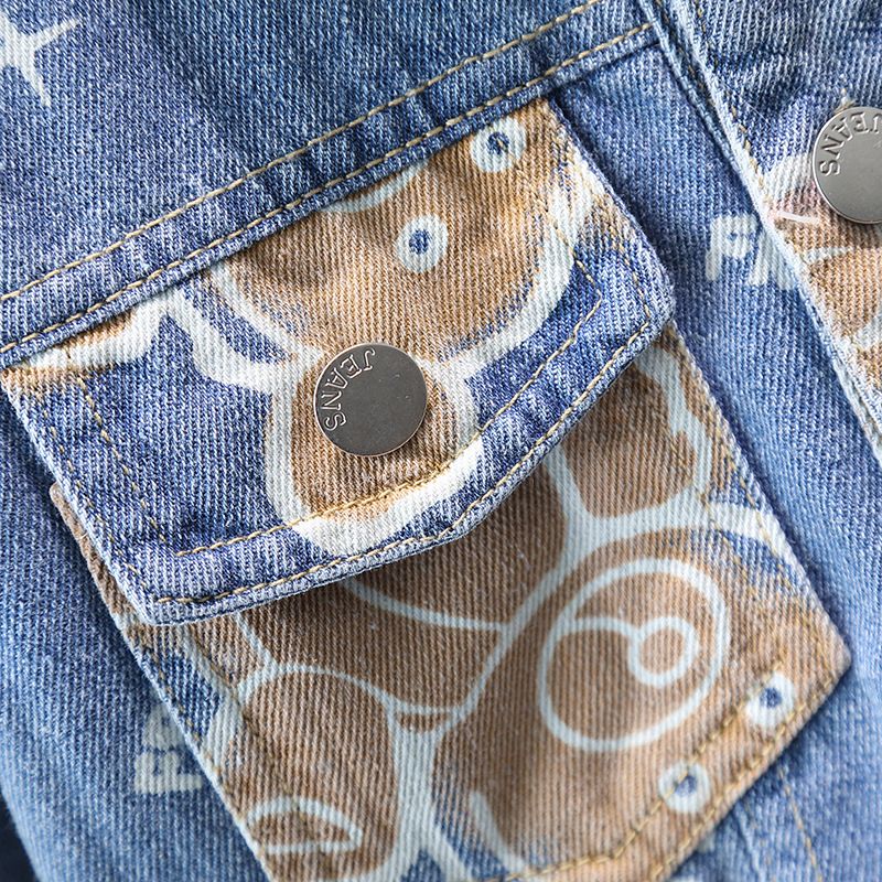 Giacca in denim per bambini Giacca primavera e autunno per bambini Bella giacca in stile straniero_voghion.com