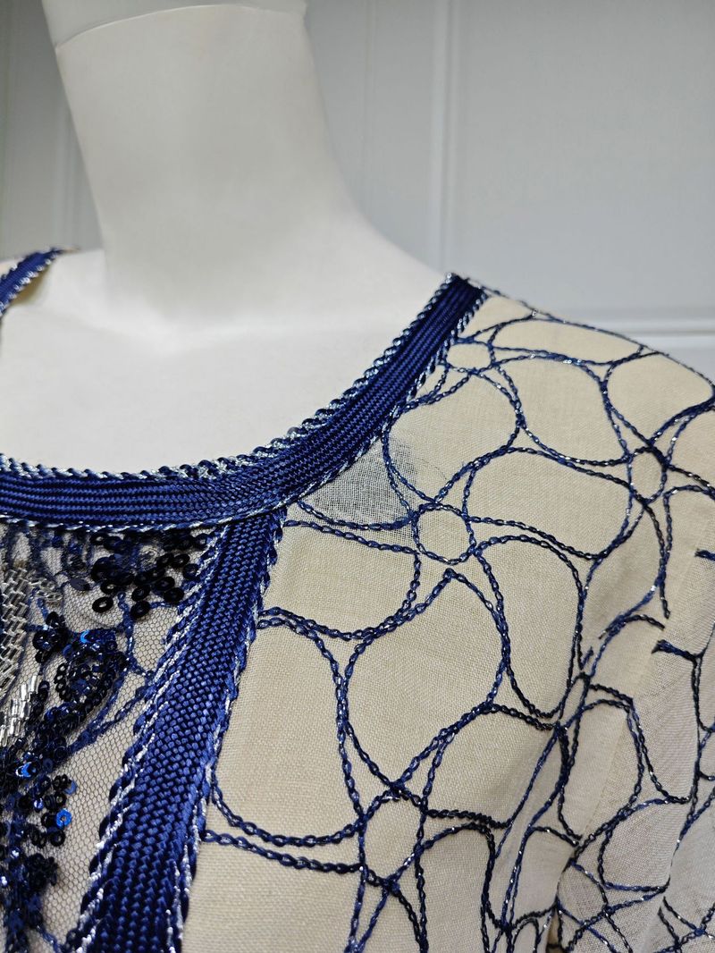 Women's Clothing Muslim Sequin Embroidery Fashion Mesh Embroidery Dress Jalabiya Robe Dubai Robe_voghion.com