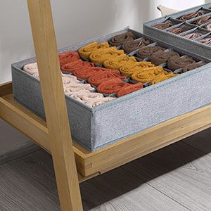 Organizadores de calcetines, divisores, cajones de tela plegables, cajas de almacenamiento para armario, para guardar calcetines y ropa interior._voghion.com