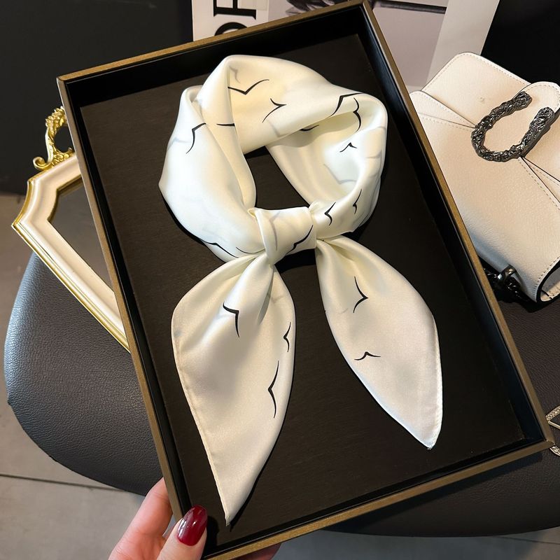 Nieuwe gestreepte simulatie zijden kleine minimalistische en modieuze professionele vierkante sjaal high-end matching_voghion.com