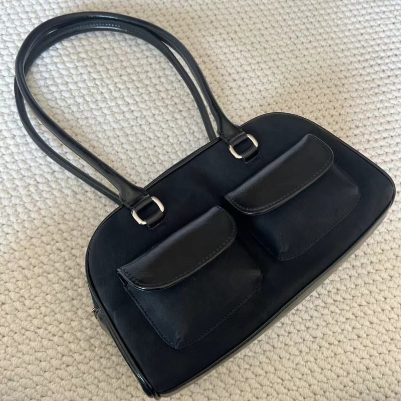 HAVEN Koreanische Xu Yunzhen Sane Stil Standöl Bowling Stand OlL Boston Tote Baerarm Tasche für Frauen_voghion.com