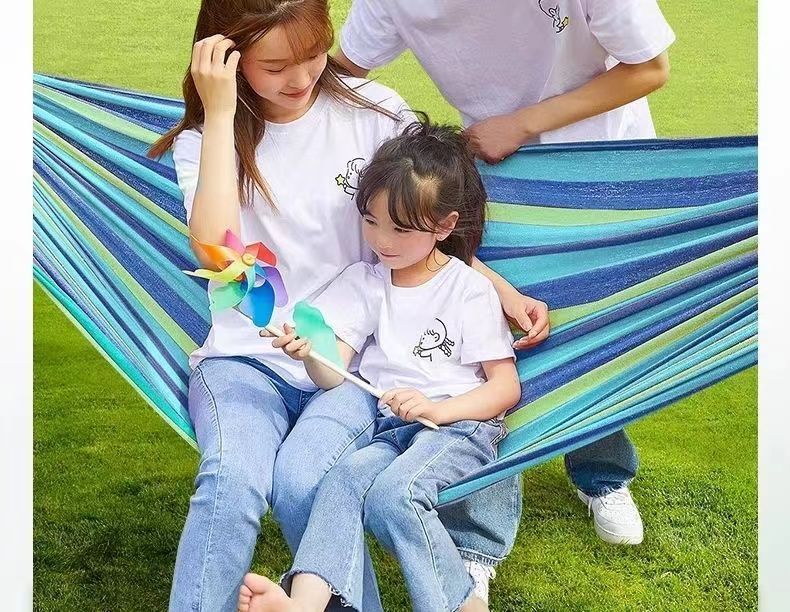 【Colección de 23000 personas】 Hamaca portátil para exteriores antivuelco para acampar, para niños, para dormir al aire libre, con red atada_voghion.com