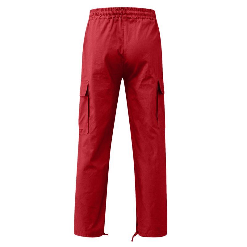 Summer New Men's Cargo Pants Drawstring Multi Pocket Casual Pants_voghion.com