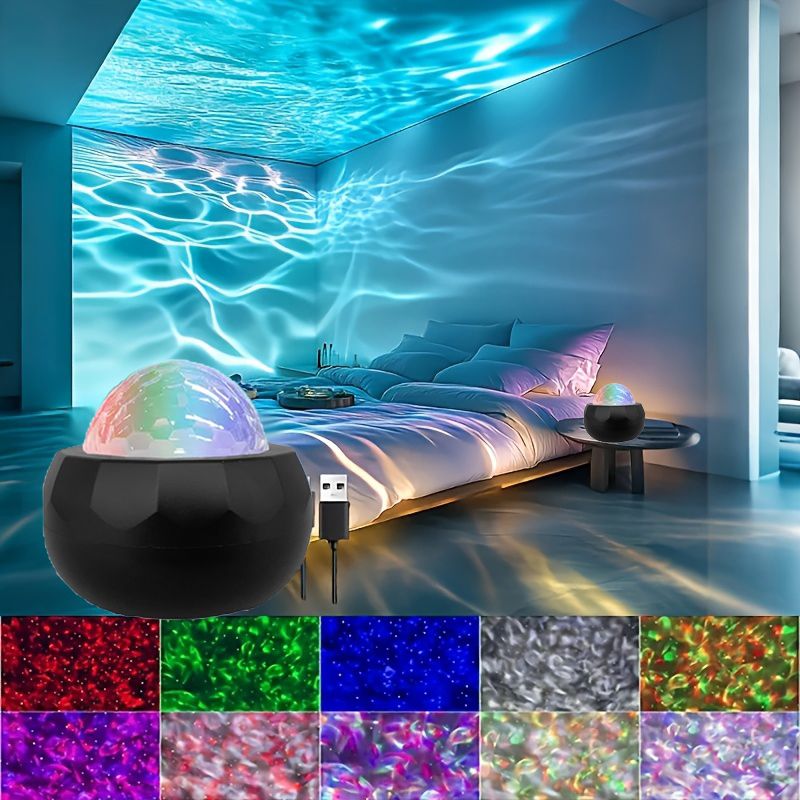 Neu LED Projektor Nacht Starry Sky Atmosphäre 7 Modi Fernbedienung Ozean Welle Licht Für Schlafzimmer Dekor Baby Lampe Hause Kinder Geschenk_voghion.com