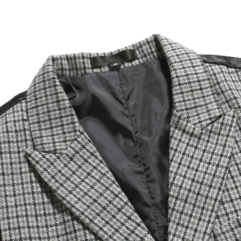 Karierte Weste für Herren, lässige Slim-Fit-Einreiher-Freizeitweste_voghion.com