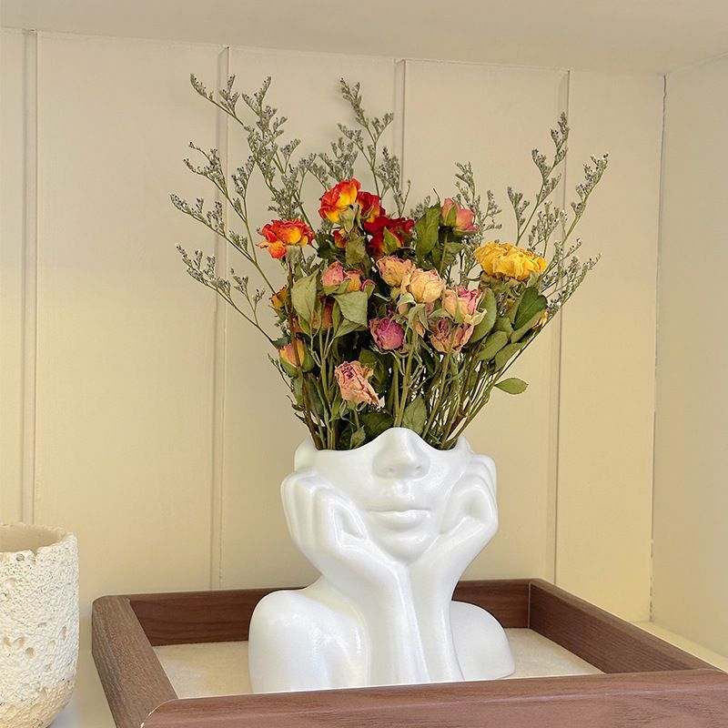 Ins Nordic Style High End mājas vāze Viegla Luksusa Mājas Dzīvojamā istaba Galda apdare Pudele Amatniecība Hidroponiski ornamenti_voghion.com