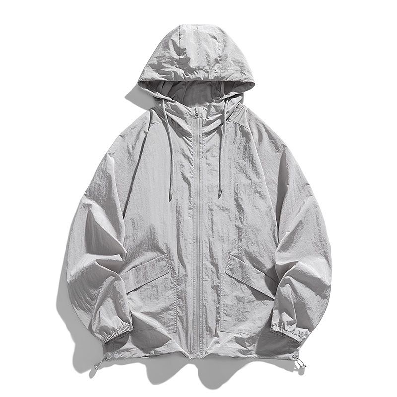 Giacca da lavoro estiva da uomo con cappuccio e protezione solare di qualità imbattibile, modello Tide Brand, giacca casual da esterno in tessuto fresco per strada._voghion.com