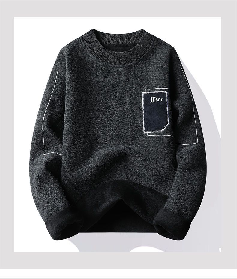 Maglione da uomo in maglia con fodera in pile – Pullover termico invernale con texture effetto pelliccia (XL-5XL, 3 colori, antipiega, stile casual e urbano)_voghion.com