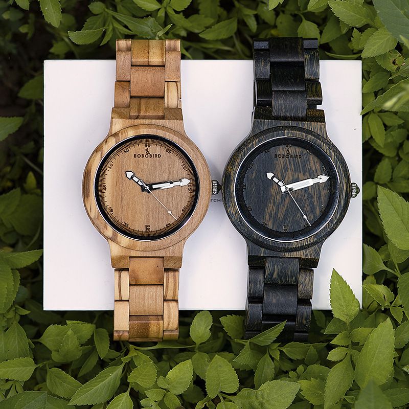BOBO BIRD Wooden Watches Artistic Young Men's Fashion Leisure Green Sandalwood Watches Watch_voghion.com