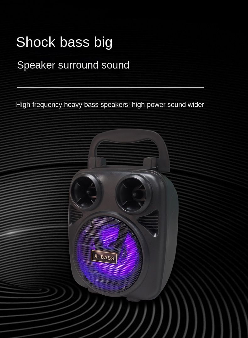 Višenamjenski nosač Bluetooth zvučnika s radiom, prijenosna prijenosna kartica, mini 3-inčni mali zvučnik_voghion.com