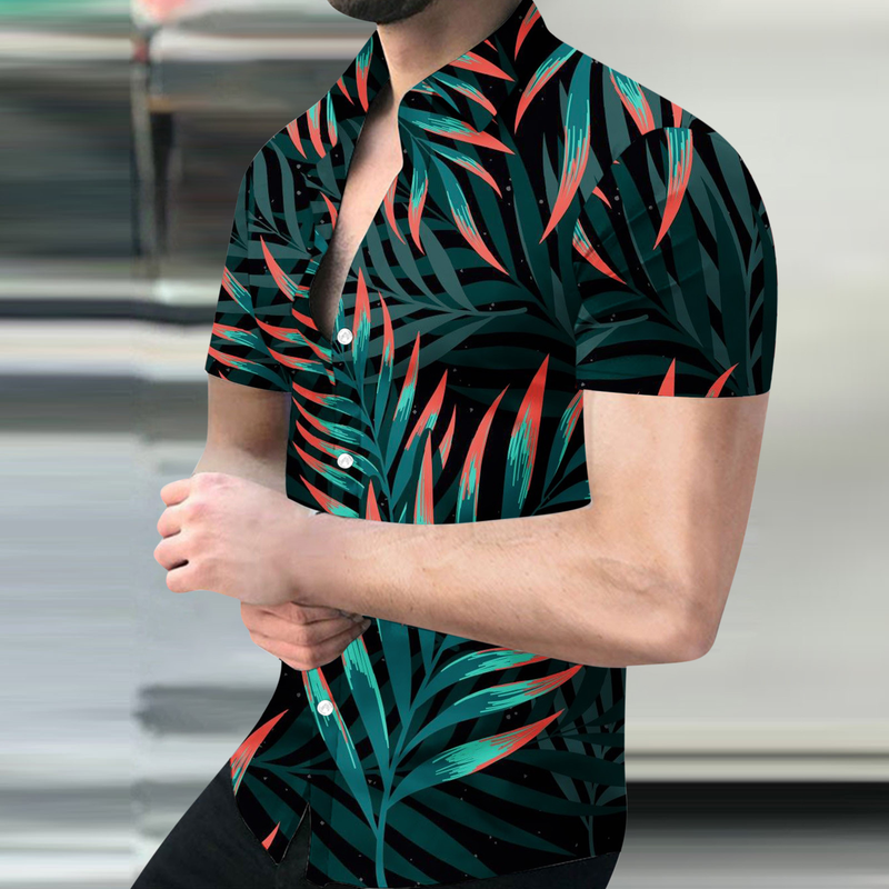 Poletna nova moška majica s kratkimi rokavi s 3D digitalnim tiskom in večjo velikostjo za prosti čas_voghion.com