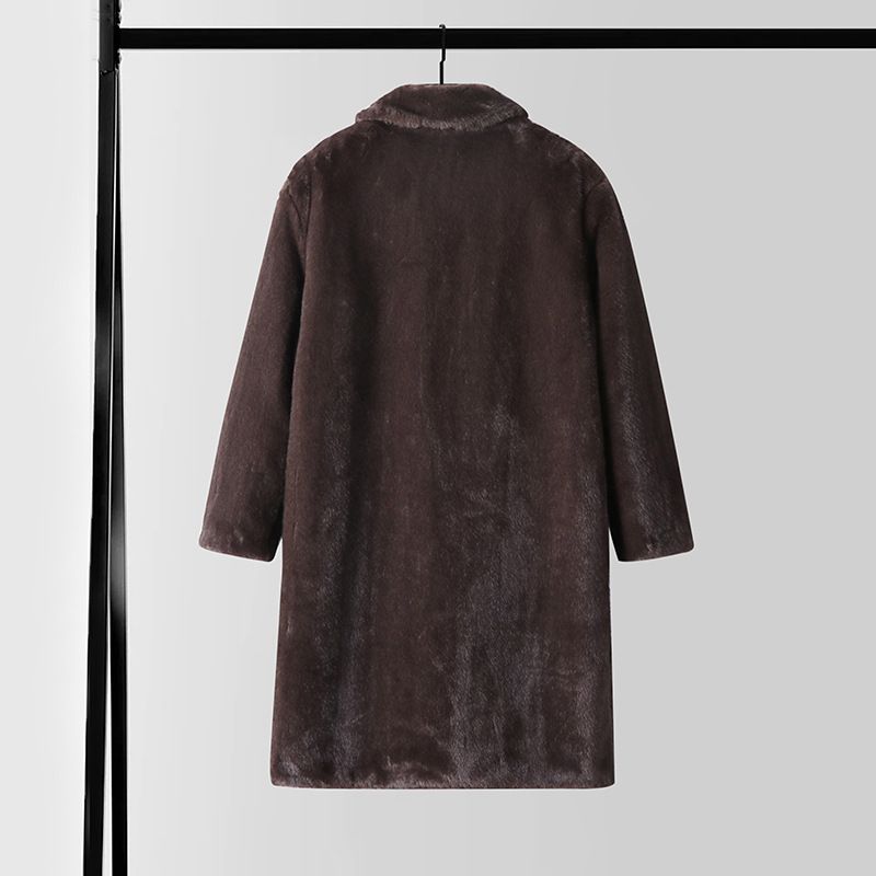 Herrenbekleidung Großer Nerzmantel Herren Trendy Ganzer Nerzmantel Winter Nerz Lockerer Pelz Goldener Nerzmantel Herren_voghion.com