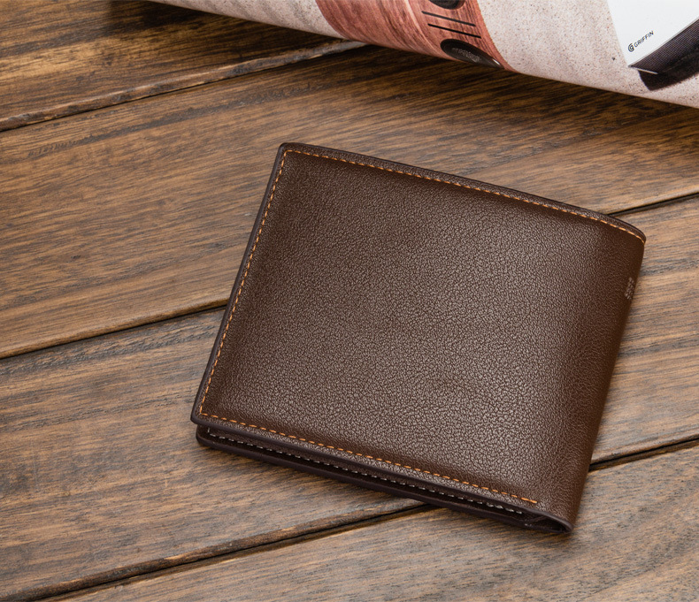 Baellerry Neue männer Kurze Multi Karte Lychee Muster Business Horizontale Brieftasche Fabrik_voghion.com
